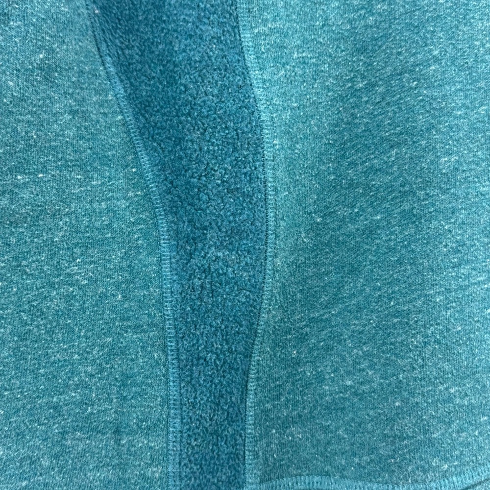 Alo Yoga Womens Teal Heathered Paneled Crewneck Sweatshirt Size S High Low Hem - Picture 3 of 9